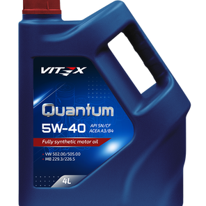 Полностью синтетическое моторное масло Vitex QUANTUM 5W-40 A3/B4 (4л)