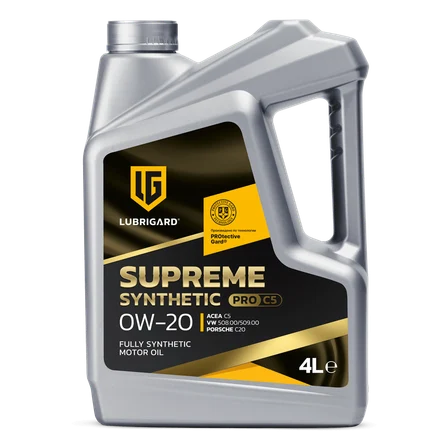 Моторное масло для бензиновых и дизельных двигателей LUBRIGARD SUPREME SYNTHETIC PRO C5 0W-20 (4 л)