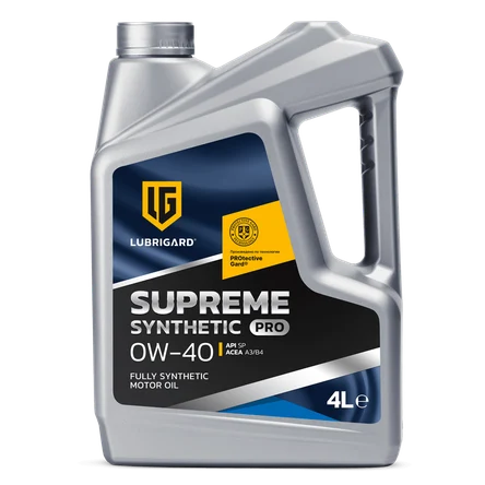 Моторное масло для бензиновых двигателей LUBRIGARD SUPREME SYNTHETIC PRO 0W-40  (4 л)