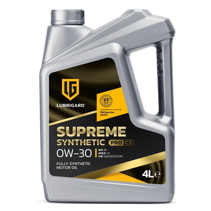 Синтетическое моторное масло LUBRIGARD SUPREME SYNTHETIC PRO C3 0W-30, 4 л
 